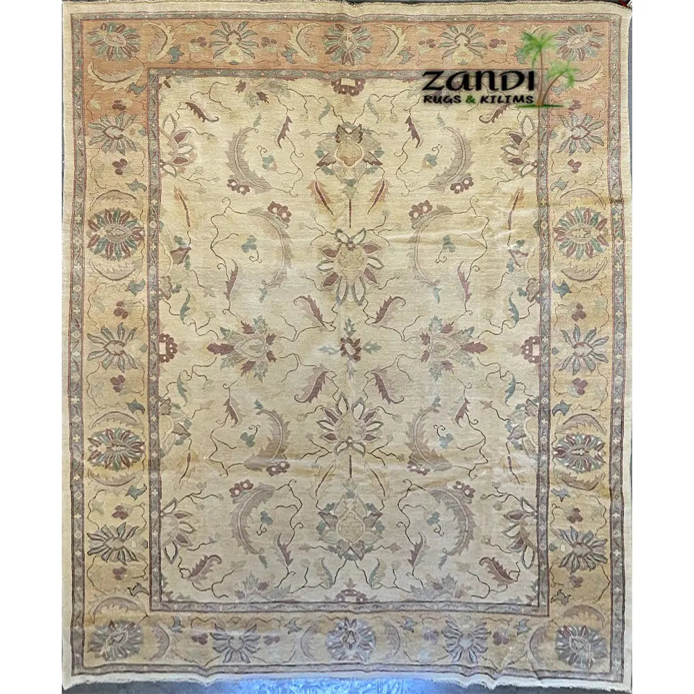 One Of The Kind Afghani Khotan Rug 9'4" x 8'5" zandirugs